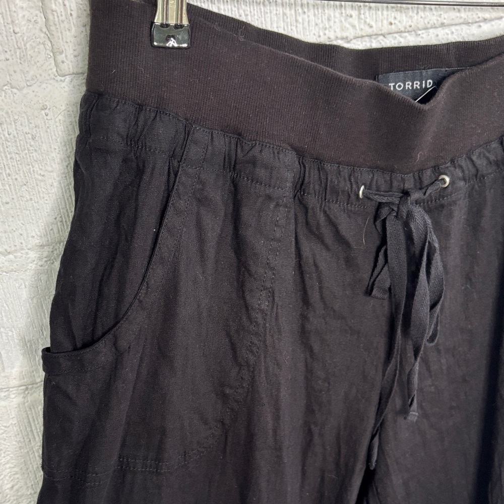 Torrid Elastic Drawstring Pull on Beach Pants sz … - image 2
